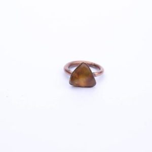 Raw amber ring | Baltic amber ring | Copper and natural amber jewelry | Raw stone ring | Rough amber jewelry | Raw mineral ring | Natural genuine Amber rings, simple unique handcrafted gemstone rings. #rings #jewelry #shopping #gift #handmade #fashion #style #affiliate #ad