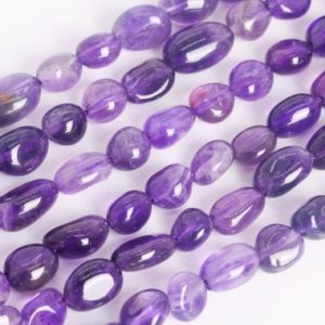 Genuine Natural Amethyst Loose Beads Grade AA Pebble Nugget Shape 7-9mm | Natural genuine chip Amethyst beads for beading and jewelry making.  #jewelry #beads #beadedjewelry #diyjewelry #jewelrymaking #beadstore #beading #affiliate #ad