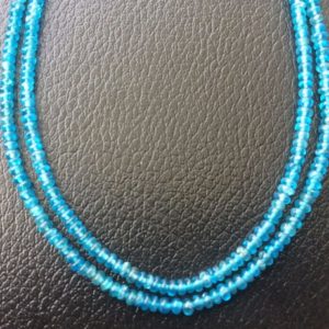 Shop Apatite Necklaces! 2.5mm Neon Apatite Plain Rondelle Beads,  Natural Plain Blue Apatite Rondelles, Neon Apatite For Jewelry (6.5IN To 13IN Options) – PNG8 | Natural genuine Apatite necklaces. Buy crystal jewelry, handmade handcrafted artisan jewelry for women.  Unique handmade gift ideas. #jewelry #beadednecklaces #beadedjewelry #gift #shopping #handmadejewelry #fashion #style #product #necklaces #affiliate #ad
