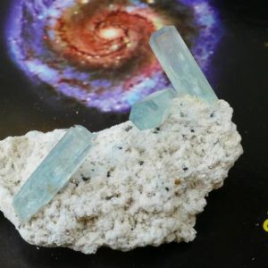 Shop Raw & Rough Aquamarine Stones! Aquamarine Crystal Cluster in matrix from Namibia 46*33*20 mm | Natural genuine stones & crystals in various shapes & sizes. Buy raw cut, tumbled, or polished gemstones for making jewelry or crystal healing energy vibration raising reiki stones. #crystals #gemstones #crystalhealing #crystalsandgemstones #energyhealing #affiliate #ad