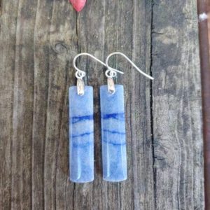 Long aventurine earrings. Long blue aventurine earrings. | Natural genuine Aventurine earrings. Buy crystal jewelry, handmade handcrafted artisan jewelry for women.  Unique handmade gift ideas. #jewelry #beadedearrings #beadedjewelry #gift #shopping #handmadejewelry #fashion #style #product #earrings #affiliate #ad