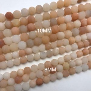 Shop Aventurine Bead Shapes! 8mm Matte Peach Aventurine, Narural Aventurine, Pastel Peach 8mm,10mm Beads, Gemstone Beads, A Grade Beads 15.5",Pink Beads,Gifts | Natural genuine other-shape Aventurine beads for beading and jewelry making.  #jewelry #beads #beadedjewelry #diyjewelry #jewelrymaking #beadstore #beading #affiliate #ad