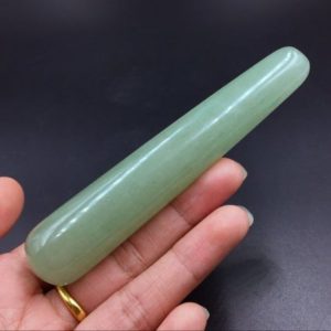 Green Aventurine Massage Wand Smooth Polished Aventurine Crystal Wand Stone Wand Meditation Crystal Healing Tool Reiki MW | Natural genuine stones & crystals in various shapes & sizes. Buy raw cut, tumbled, or polished gemstones for making jewelry or crystal healing energy vibration raising reiki stones. #crystals #gemstones #crystalhealing #crystalsandgemstones #energyhealing #affiliate #ad