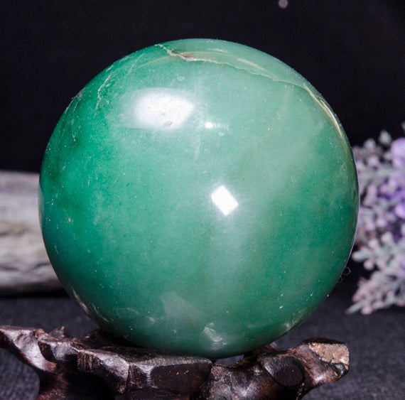2.8"the Large Aventurine Sphere/green Aventurine Ball/crystal Healing/calm/comfort/metaphysical Energy/special Gift/chakra-70mm-488g#4612
