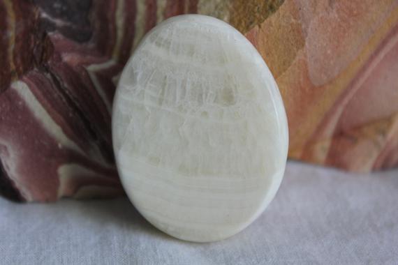Banded Onyx Cabochon For Wire Wrapping White Cabochon Calcite Cabochon Utah Rock Shop Lapidary Artist Supplies Wire Wrapping Craft Supplies
