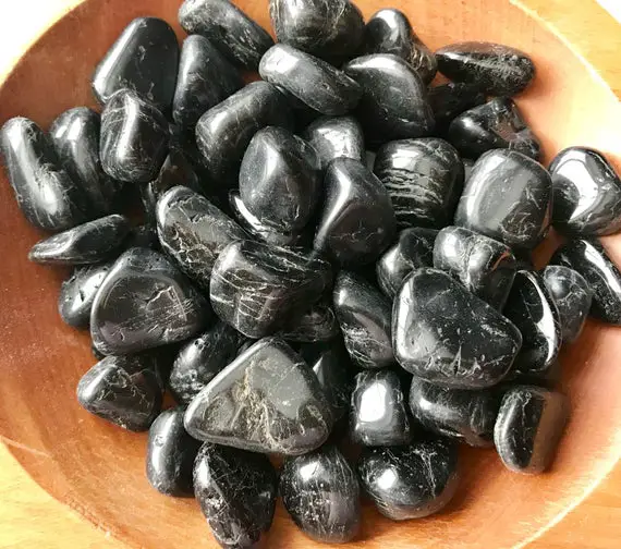 Black Tourmaline Tumbled Stone | Gemstone Crystal