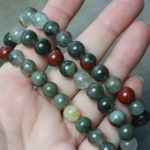 Shop Bloodstone Bracelets! African Bloodstone Stretchy String 8 mm Round Bead Bracelet g69 | Natural genuine Bloodstone bracelets. Buy crystal jewelry, handmade handcrafted artisan jewelry for women.  Unique handmade gift ideas. #jewelry #beadedbracelets #beadedjewelry #gift #shopping #handmadejewelry #fashion #style #product #bracelets #affiliate #ad