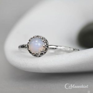Shop Blue Chalcedony Rings! Blue Quartz Ring, Sterling Silver Stacking Ring, Blue Chalcedony Ring, Sagittarius Ring, Silver Blue Stone Ring | Moonkist Designs | Natural genuine Blue Chalcedony rings, simple unique handcrafted gemstone rings. #rings #jewelry #shopping #gift #handmade #fashion #style #affiliate #ad