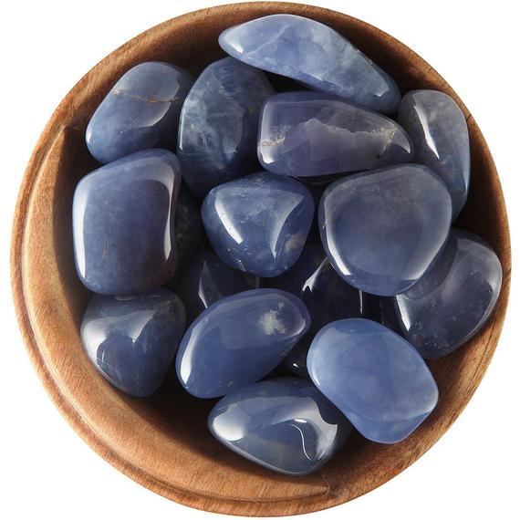 1 Blue Chalcedony - Ethically Sourced Tumbled Stone