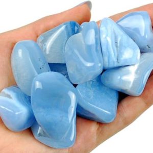 Shop Blue Chalcedony Stones & Crystals! Jumbo Blue Chalcedony Tumbled Stone, Healing Blue Crystals, Healing Chalcedony Stones, Natural Blue Chalcedony Gemstone LadiesCrystals | Natural genuine stones & crystals in various shapes & sizes. Buy raw cut, tumbled, or polished gemstones for making jewelry or crystal healing energy vibration raising reiki stones. #crystals #gemstones #crystalhealing #crystalsandgemstones #energyhealing #affiliate #ad
