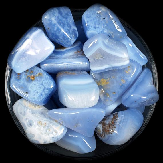 Blue Chalcedony Tumbled Stone, Blue Chalcedony Crystal, Chalcedony, Tumbled Stones, Opal, Stones, Crystals, Rocks, Gifts, Gemstones, Gems