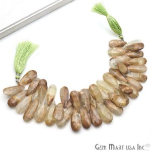 Shop Calcite Beads! Calcite Beads, Handcrafted Beads, Pear Shaped, Briolette Faceted Beads, Stringed Beads, DIY Jewelry Making Supply 27x13mm (DRCA-70002) | Natural genuine other-shape Calcite beads for beading and jewelry making.  #jewelry #beads #beadedjewelry #diyjewelry #jewelrymaking #beadstore #beading #affiliate #ad