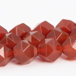 Red Carnelian Beads Star Cut Faceted Grade AAA Genuine Natural Gemstone Loose Beads 8MM 10MM Bulk Lot Options | Natural genuine faceted Carnelian beads for beading and jewelry making.  #jewelry #beads #beadedjewelry #diyjewelry #jewelrymaking #beadstore #beading #affiliate #ad