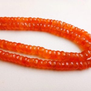Shop Carnelian Necklaces! 6-7mm Carnelian Faceted Tyre Beads, Natural Carnelian Faceted Spacer Beads, 13 Inch, Orange Carnelian For Necklace (6.5IN To 13IN) – ADG208 | Natural genuine Carnelian necklaces. Buy crystal jewelry, handmade handcrafted artisan jewelry for women.  Unique handmade gift ideas. #jewelry #beadednecklaces #beadedjewelry #gift #shopping #handmadejewelry #fashion #style #product #necklaces #affiliate #ad