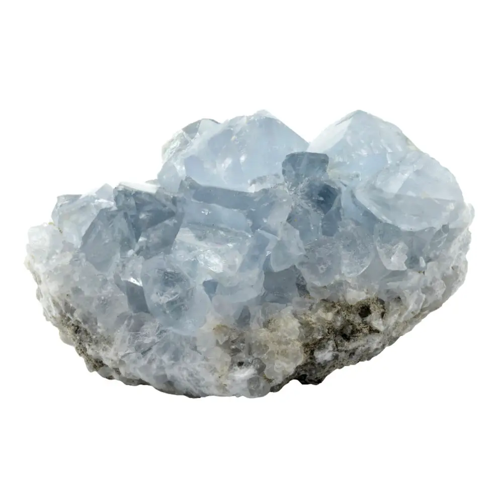 Celestite is a sweet, uplifting gemstone that brings a peaceful, serene energy to any setting. Learn more about Celestite meaning + healing properties, benefits & more. Visit to find gemstone meanings & info about crystal healing, stone powers, and chakra stones. Get some positive energy & vibes! #gemstones #crystals #crystalhealing #beadage