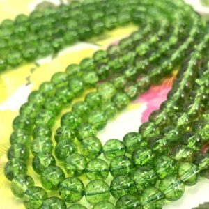 Green Quartz round Beads 6mm / Chrome Diopside Green tone  / vibrant gemstone Quartz round beads 4, 6 or 8mm