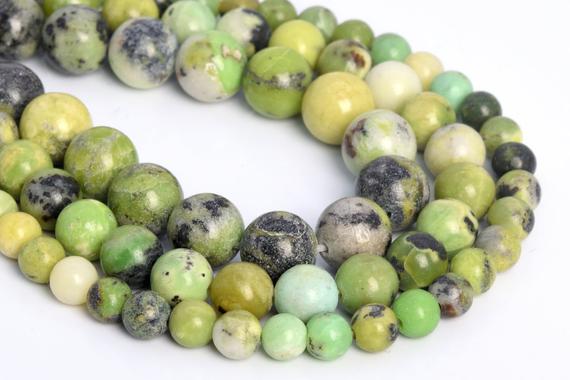 Genuine Natural Chrysoprase / Australian Jade Loose Beads Round Shape 6mm 8mm 10mm