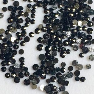 Shop Diamond Cabochons! 1.5-2mm Black Diamonds Rose Cut Treated Melee Black Round Flat Back Diamond Cabochon Engagement Ring (5Pc To 10Pc) | Natural genuine stones & crystals in various shapes & sizes. Buy raw cut, tumbled, or polished gemstones for making jewelry or crystal healing energy vibration raising reiki stones. #crystals #gemstones #crystalhealing #crystalsandgemstones #energyhealing #affiliate #ad