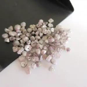 Shop Raw & Rough Diamond Beads! 12 Pieces 2mm To 3mm Each Raw Pink Diamond Chips Beads, Drilled Natural Rough Loose Diamond For Jewelry | Natural genuine beads Diamond beads for beading and jewelry making.  #jewelry #beads #beadedjewelry #diyjewelry #jewelrymaking #beadstore #beading #affiliate #ad