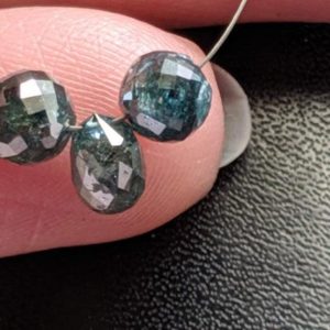 Shop Diamond Faceted Beads! 2.20 Cts Blue Diamonds, 1 Pc Blue Diamond Drop, 2 Pcs Blue Diamond Beads, Blue Diamonds for Jewelry, 3 Pcs Set Faceted Blue Diamond – PPD407 | Natural genuine faceted Diamond beads for beading and jewelry making.  #jewelry #beads #beadedjewelry #diyjewelry #jewelrymaking #beadstore #beading #affiliate #ad