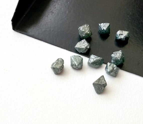 4-5mm Blue Rough Diamond Crystal, Natural Raw Diamond Crystal, Uncut Rough Diamond, Diamond, Loose Blue Diamond For Jewelry (1pcs To 2pcs)