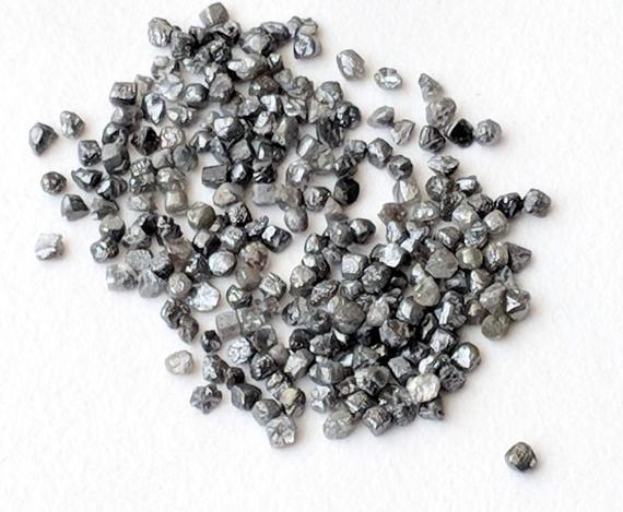 1.5-2mm Grey Rough Diamond, Natural Grey Loose Raw Diamond, Uncut Diamond, Conflict Free Diamond For Jewelry (1ct To 50cts) - Ppd179