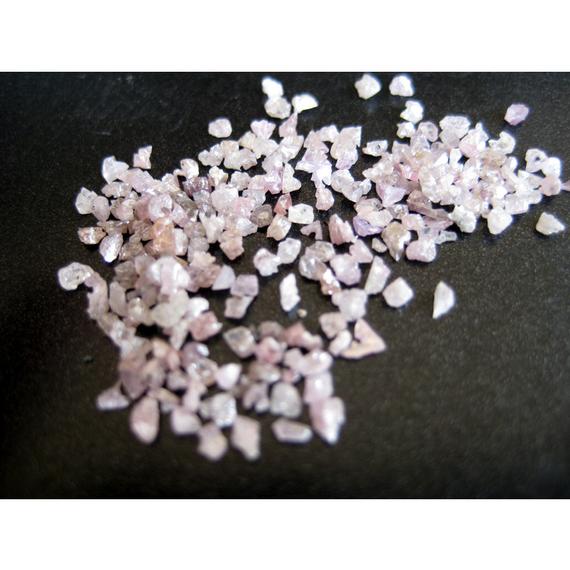 1-2mm Pink Drilled Rough Diamond, Pink Raw Diamond Chips, Raw Uncut Diamond, Light Pink Diamonds For Jewelry (1ct To 5ct Options) - Trd2