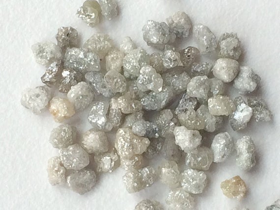 2-5mm Sparkling Grey Rough Diamond, Grey Raw Diamond, Uncut Diamond, Grey Diamond, Loose Diamonds For Jewelry (1ct To 100 Ct Options)