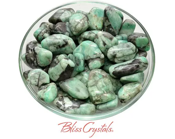 1 Emerald Semi Smooth Tumbled Stone Semi Rough Natural Crystal Taurus Birthstone Healing Crystal And Stone #es04