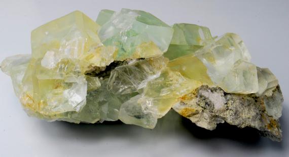 Pale Green Fluorite Cluster Matrix