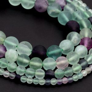 Shop Fluorite Beads! Genuine Natural Matte Multicolor Fluorite Loose Beads Grade A Round Shape 6mm 8mm 9-10mm 12mm | Natural genuine beads Fluorite beads for beading and jewelry making.  #jewelry #beads #beadedjewelry #diyjewelry #jewelrymaking #beadstore #beading #affiliate #ad