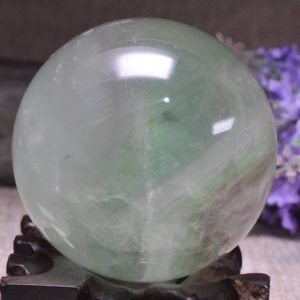 Shop Fluorite Shapes! 2.36"Rare Beautiful Clear Light Green Fluorite Sphere/Green Fluorite Ball/Colorful Rocks/Healing Stone/Chakra/Zen-60mm 352g#850 | Natural genuine stones & crystals in various shapes & sizes. Buy raw cut, tumbled, or polished gemstones for making jewelry or crystal healing energy vibration raising reiki stones. #crystals #gemstones #crystalhealing #crystalsandgemstones #energyhealing #affiliate #ad