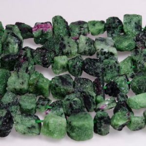 Shop Ruby Zoisite Chip & Nugget Beads! Full Strand(40 cm) Large Rough Ruby Zoisite Beads/Raw Pink Ruby In Zoisite Nuggets/Raw Zoisite Crystal Quartz-Approx.12~18mm | Natural genuine chip Ruby Zoisite beads for beading and jewelry making.  #jewelry #beads #beadedjewelry #diyjewelry #jewelrymaking #beadstore #beading #affiliate #ad