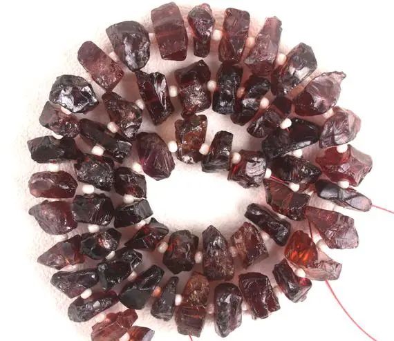 Aaa Quality 50 Pieces Natural Garnet Rough,drilled Gemstone,6-8 Mm Approx,making Jewelry,raw Garnet,red Garnet,wholesale Price New Arrival