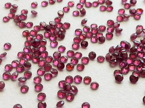 2.5mm Garnet Cut Stones, Faceted Garnet Loose Gemstones, Garnet Rose Cut Gems, Pink Garnet For Jewelry (5cts To 100cts Options) - Pgp394