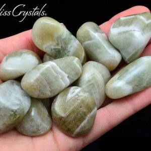 1 Large PRASIOLITE Tumbled Stone aka AMEGREEN Green Amethyst Tumbled Stone Quartz #PT22 | Natural genuine stones & crystals in various shapes & sizes. Buy raw cut, tumbled, or polished gemstones for making jewelry or crystal healing energy vibration raising reiki stones. #crystals #gemstones #crystalhealing #crystalsandgemstones #energyhealing #affiliate #ad