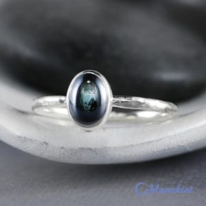 Shop Hematite Rings! Oval Hematite Promise Ring, Sterling Silver Hematite Ring | Moonkist Designs | Natural genuine Hematite rings, simple unique handcrafted gemstone rings. #rings #jewelry #shopping #gift #handmade #fashion #style #affiliate #ad