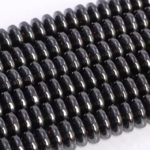 Genuine Natural Black Hematite Loose Beads Rondelle Shape 6x2mm 8x3mm | Natural genuine beads Gemstone beads for beading and jewelry making.  #jewelry #beads #beadedjewelry #diyjewelry #jewelrymaking #beadstore #beading #affiliate #ad