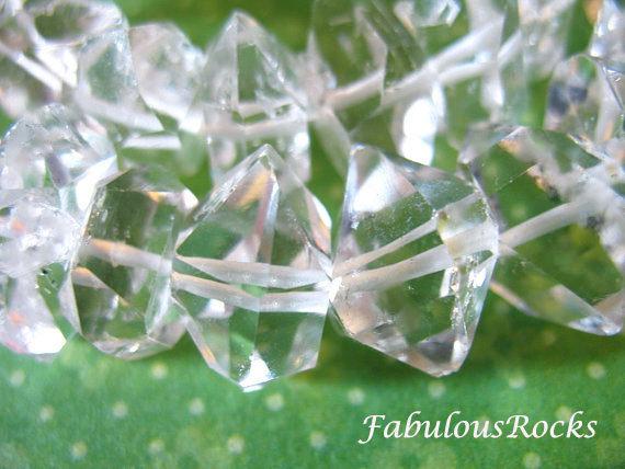 1-10 Pcs / 12-14 Mm Herkimer Crystals Nuggets, Double Terminated Herkimer Diamond Gemstone / Extra Large Herkimer Focals, April Birthston Xl