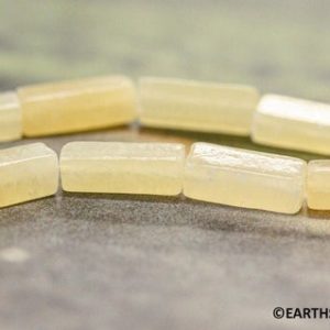 S/ Honey Calcite 4×13 Rectangle Bead  15.5 inches long about 26pc  Light yellow color gemstones Rectangle Loose Gemstone Beads | Natural genuine beads Array beads for beading and jewelry making.  #jewelry #beads #beadedjewelry #diyjewelry #jewelrymaking #beadstore #beading #affiliate #ad
