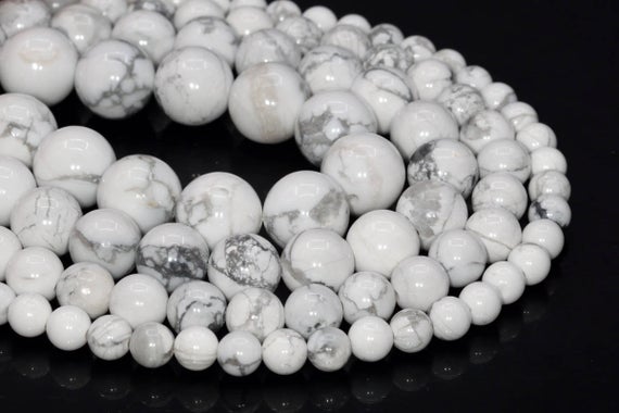 Genuine Natural Howlite Loose Beads Round Shape 6mm 8-9mm 10mm 12mm 15mm