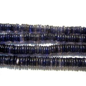 Shop Iolite Beads! 6mm Iolite Plain Spacer Beads, Iolite Tyre Bead, Iolite Spacer Beads, Iolite Spacer Beads For Jewelry (8IN To 16IN Option) -ISB | Natural genuine beads Iolite beads for beading and jewelry making.  #jewelry #beads #beadedjewelry #diyjewelry #jewelrymaking #beadstore #beading #affiliate #ad