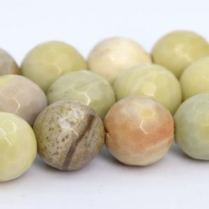 Shop Jade Faceted Beads! Butter Jade Beads Grade AAA Genuine Natural Gemstone Micro Faceted Round Loose Beads 6MM 8MM Bulk Lot Options | Natural genuine faceted Jade beads for beading and jewelry making.  #jewelry #beads #beadedjewelry #diyjewelry #jewelrymaking #beadstore #beading #affiliate #ad