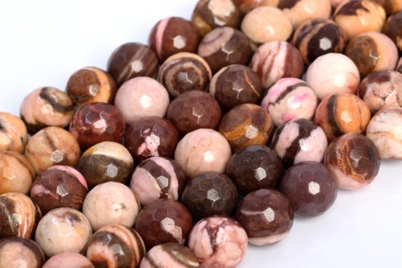 Genuine Natural Australia Zebra Jasper Loose Beads Micro Faceted Round Shape 6mm 8mm 10mm 12mm