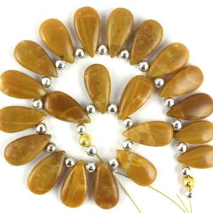 Shop Jasper Bead Shapes! 1 Strand Natural Yellow Jasper Briolette Beads,21 Pcs Jasper Beads,Yellow Color,8×16-9×18 MM ,Jasper Stone ,8" Long Strand, Wholesale Price | Natural genuine other-shape Jasper beads for beading and jewelry making.  #jewelry #beads #beadedjewelry #diyjewelry #jewelrymaking #beadstore #beading #affiliate #ad