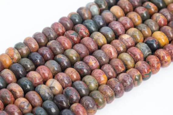 Genuine Natural Red Creek Jasper Loose Beads Rondelle Shape 10x5mm