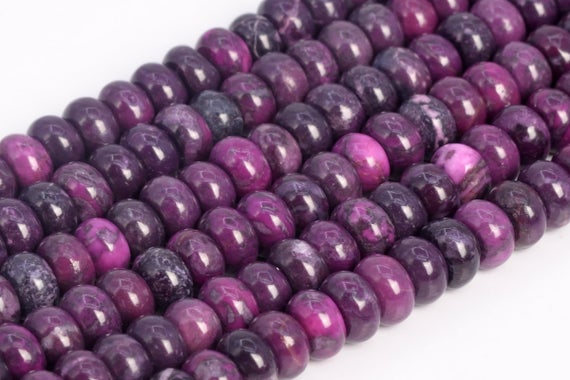 Deep Purple Jasper Loose Beads Grade Rondelle Shape 6x4mm 8x5mm