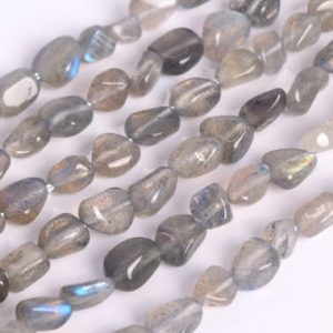 Genuine Natural Light Gray Labradorite Loose Beads Madagascar Grade AA Pebble Nugget Shape 7-9mm | Natural genuine chip Labradorite beads for beading and jewelry making.  #jewelry #beads #beadedjewelry #diyjewelry #jewelrymaking #beadstore #beading #affiliate #ad