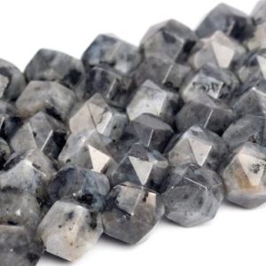 Shop Labradorite Faceted Beads! Genuine Natural Black Labradorite Larvikite Loose Beads Star Cut Faceted Shape 5-6mm 7-8mm 9-10mm | Natural genuine faceted Labradorite beads for beading and jewelry making.  #jewelry #beads #beadedjewelry #diyjewelry #jewelrymaking #beadstore #beading #affiliate #ad
