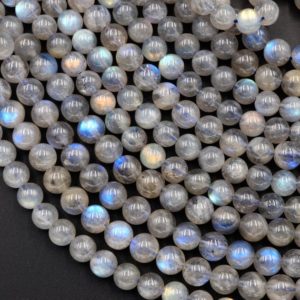 Flashy Labradorite 4mm 5mm 6mm Round Beads High Quality A grade Blue Golden Natural Labradorite 15.5" Strand | Natural genuine round Labradorite beads for beading and jewelry making.  #jewelry #beads #beadedjewelry #diyjewelry #jewelrymaking #beadstore #beading #affiliate #ad